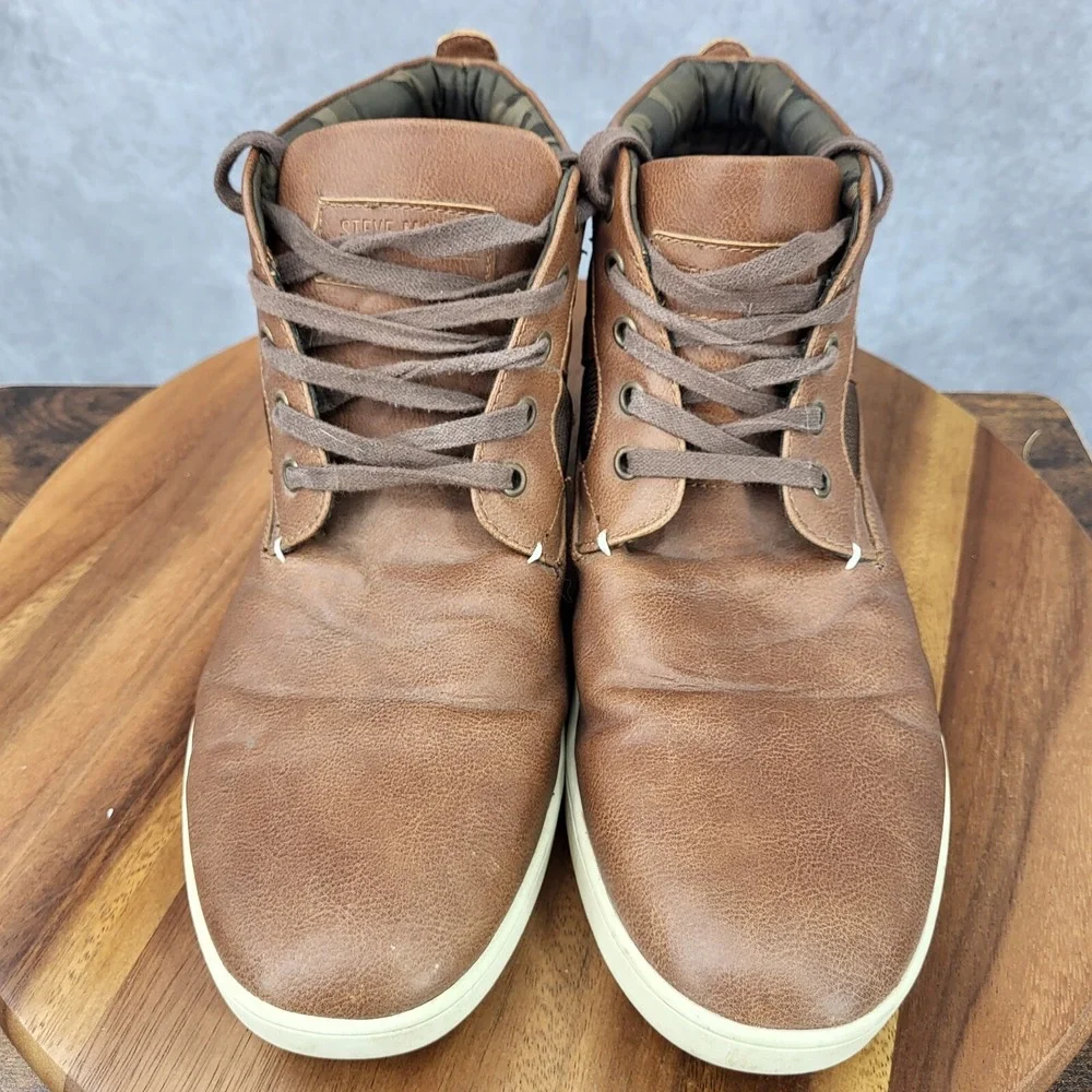Steve Madden Chukka Boots Mens 13 Frazier Faux Leather Hi Top Sneakers‎